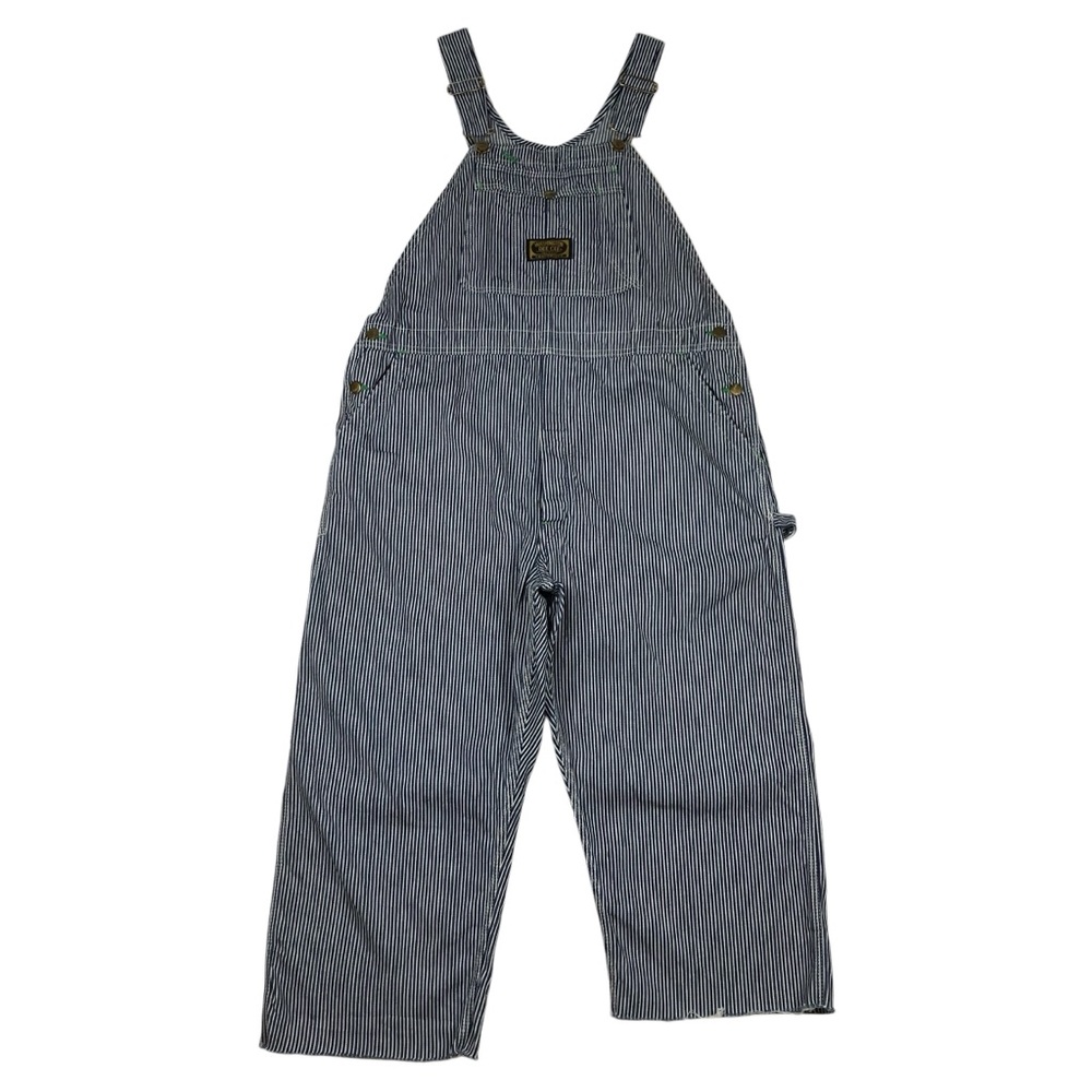 Vintage Washington Dee Cee Hickory Railroad Striped Overalls Sanforized Cutoff